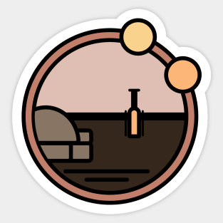 SW Circle Tatooine Sticker